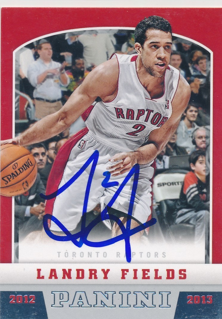 2012-13 Panini Landry Fields Signed Basketball Card #103 Auto Toronto Raptors