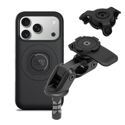 Quad Lock Motorcycle Fork Stem Phone Mount PRO Kit with Vibration Dampener and i