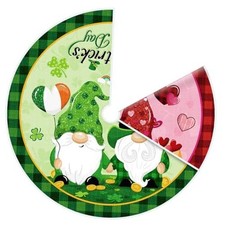 Valentine s Day Gnomes Tree Skirt Love Heart 36 Inch Reversible Double Sided
