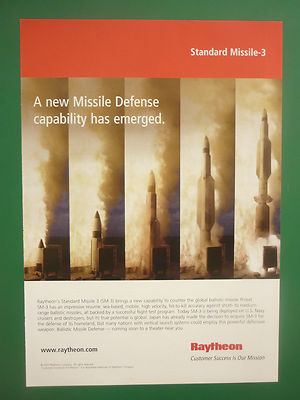 2005 PUB RAYTHEON SM-3 STANDARD MISSILE 3 US NAVY ANTI MISSILE ORIGINAL ANZEIGE