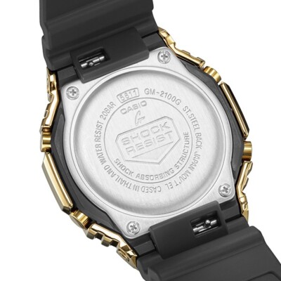 CASIO G-SHOCK GM-2100G-1A9JF Gold Black Men's Watch METAL COVERED