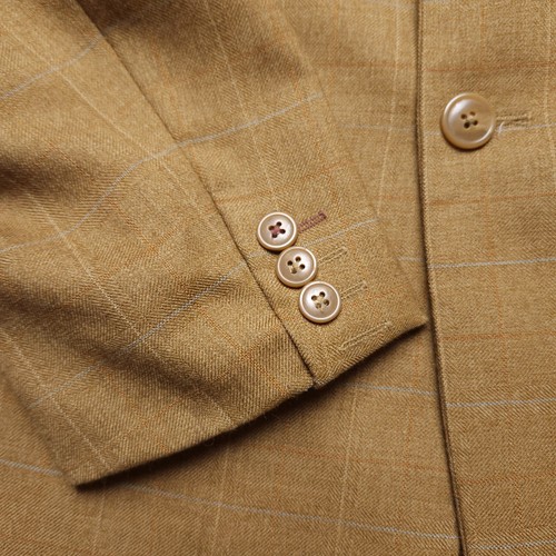 Alan Flusser Men's XL 46R Suit Jacket Wool Tan 46 Regular - Picture 6 of 13