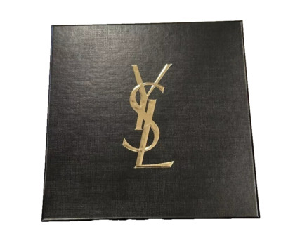 YSL YVES SAINT LAURENT EMPTY Small GIFT BOX BLACK / GOLD 8.5''  x  8.5''  x  3''