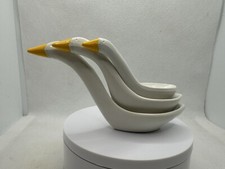Vintage 80s Plastic Avon Nesting Stacking Goose Measuring Spoons Set