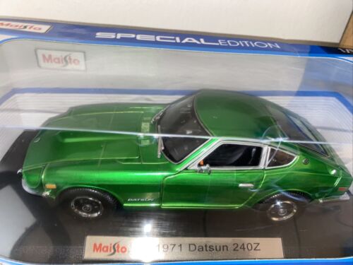 1:18 MAISTO 1971 DATSUN 240Z DIECAST CAR GREEN Rare HTF Special 