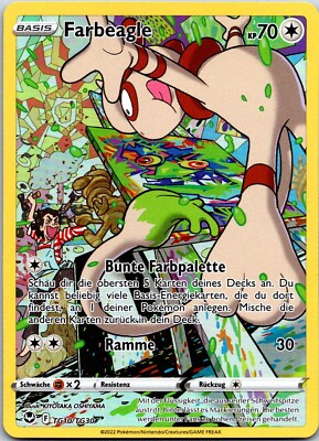 Farbeagle Illustration Rare Pokemon Karte Deutsch TG10/TG30 Silberne Sturmwinde