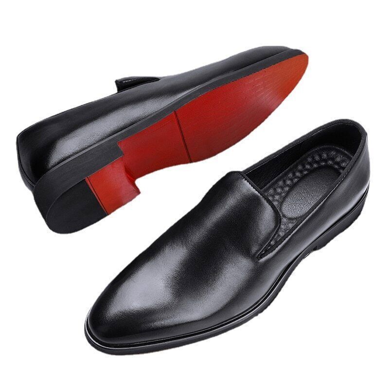 2022 New Fashion Men Loafers Shoes Red Sole Pu Black Shoes Men Shoes