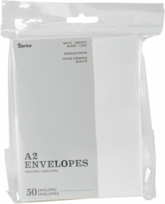 Darice ENV45W A2 Envelopes 50 Pieces - White