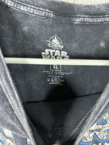 Disney Parks Black distressed wash Star Wars T-shirt men’s XL - Picture 2 of 3
