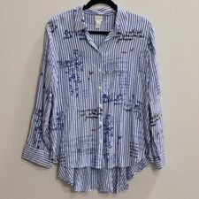 Chico's Conversation striped trapeze blouse-2