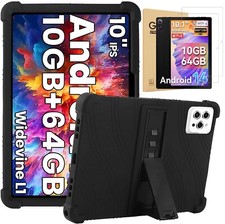 Case for 10.1" Android 15/14/13/ 12 Tablet Kids Cover Shockproof Stand Silicone