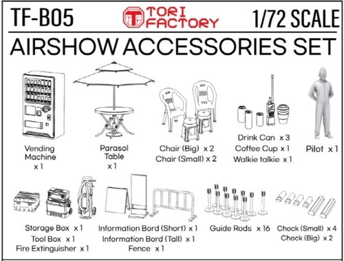 Tori Factory 1/72 Air Show Accesories Set Diorama Resin Model Kit #TFB05 - Picture 2 of 13
