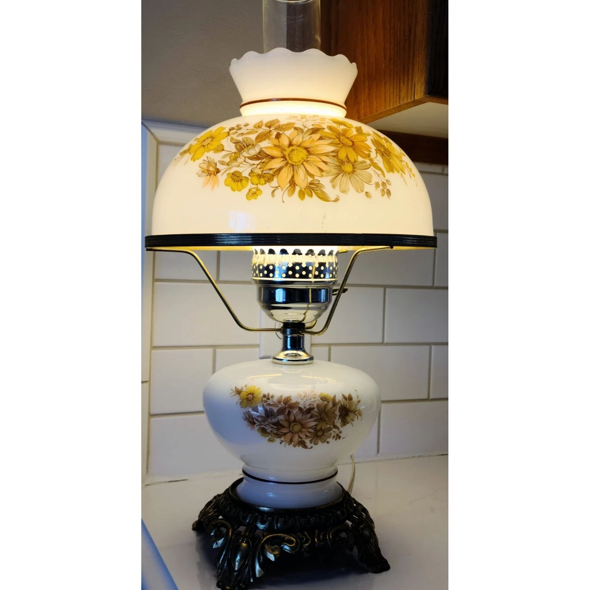 Gold flower lamp deals