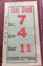 1904 Penn vs Colorado College Football Ticket Stub October 22nd