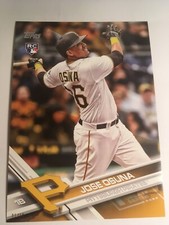 2017 Topps Update Jumbo 5x7 Jose Osuna Pirates RC US66 #'d 01/10 Gold