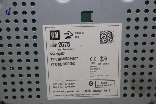 39012675 Sistema Audio/Radio Cd para OPEL CORSA E * 1500681 - Imagen 3 de 5