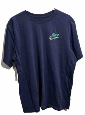 Nike T-Shirt Mens Size XL Blue Short Sleeve Swoosh Casual