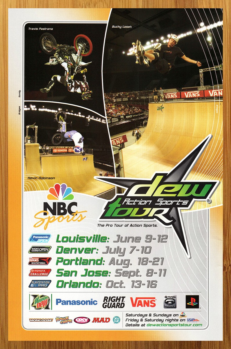 2005 Mountain Dew Action Sports Tour Vintage Print Ad/Poster