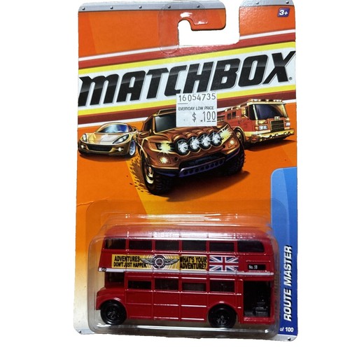 Vintage Double Decker Bus, Friction Tin Toy Mf185 Red,made in