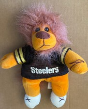 Vintage 1997 Coolbeans Custom Edge Pittsburgh Steelers Lion Beanbag Plush Rare