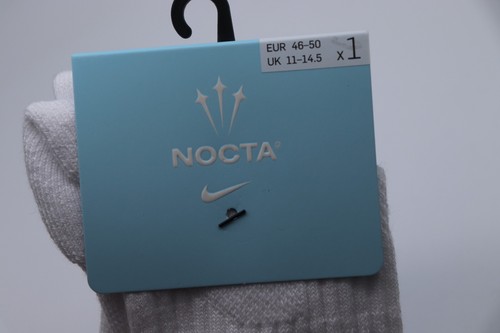 NIKE NOCTA CREW CUSHIONED BASKETBALL DRI FIT SOCKS - WHITE DA2575-100 ALL SIZES - Picture 10 of 12