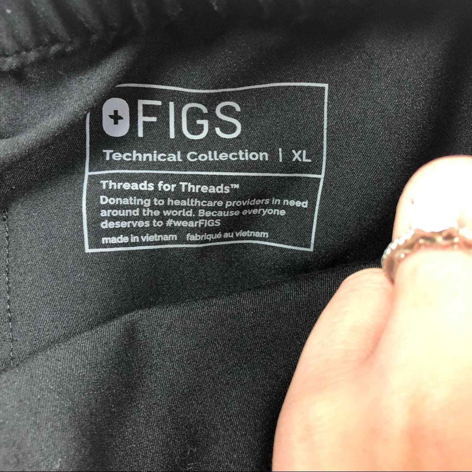 FIGS Mens Black Cairo Cargo Multi Pocket Straight Leg… Gem