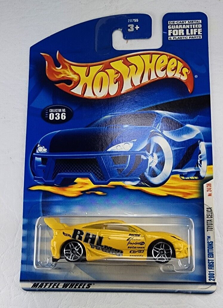 2001 Hot Wheels  First Edition * TOYOTA CELICA * collector #36 Unopened 24/36