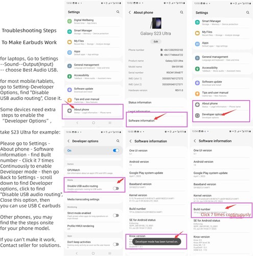 USB C Kopfhörer für iPhone 15 Pro Max Plus Galaxy S24 S23 S22 S21 S20 A53 A54 Sa - Bild 8 von 8