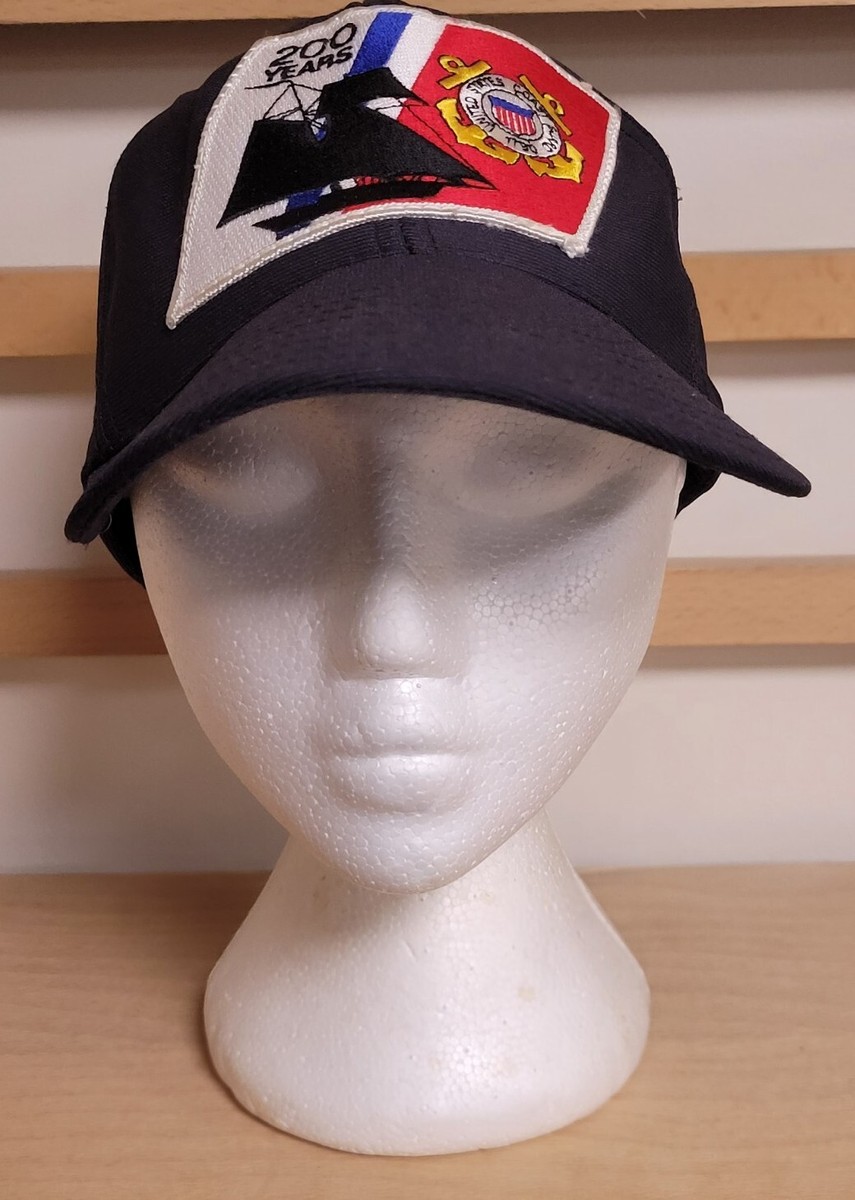 RARE VTG NEW 1990 USCG 200 YEARS PATCH SNAPBACK US COAST GUARD HAT