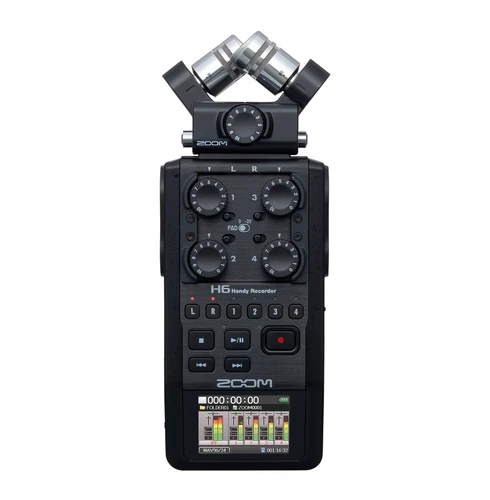 Zoom H6 All Black 6-track Portable Recorder
