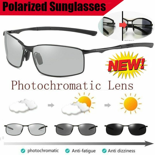 Men's Photochromic Sunglasses with Polarized Lens New eBay