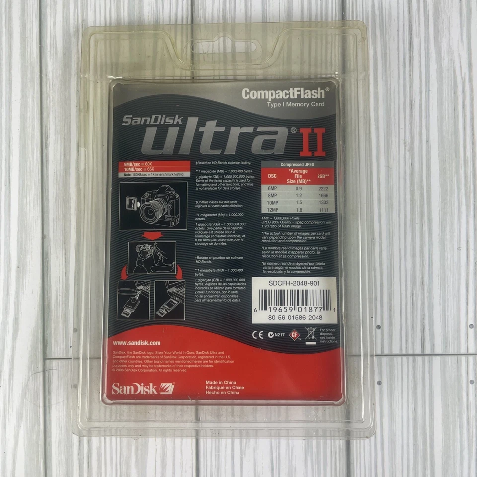 NEW Genuine OEM SanDisk Ultra II CompactFlash Card 2.0GB, SDCFH-2048-901 - Image 2 of 2