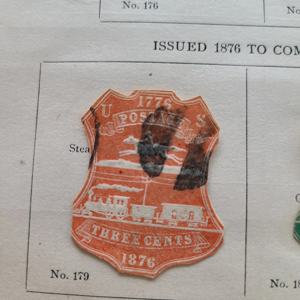 #217  #U218  2 Cent 3¢ 1876 Centennial stamped envelope Stamps - Image 2 of 4