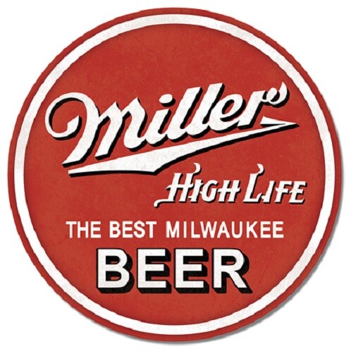 Vintage Miller High Life レトロ広告看板 vintage miller high life mirror Half moon girl advertising