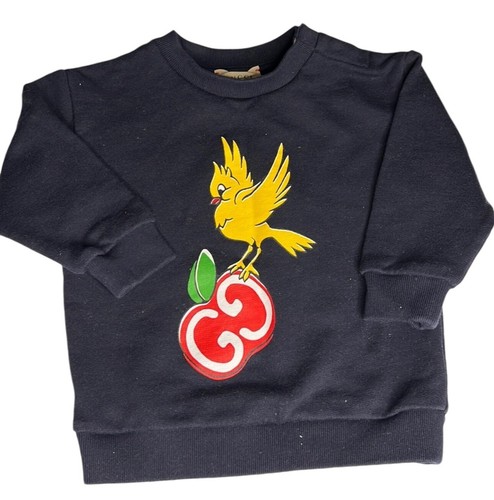 Authentic Gucci Bird Print Kids Sweater Size 18/24 Months Made In Italy 2020 - Picture 11 of 15
