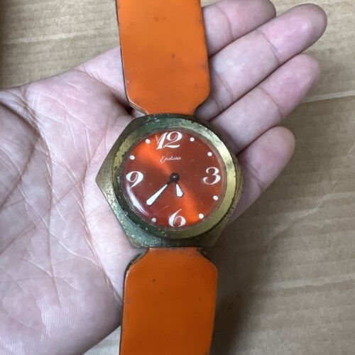 Gold Tone, Orange Dial, Orange Strap 40mm Men’s Mechanical Watch (For Parts)
