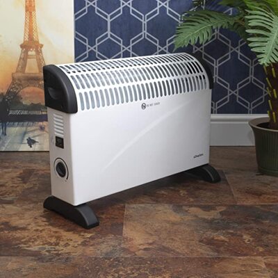 Prem White 2 kW Elektro Konvektor Heizkörper Heizung - 3 Heizstufen & Thermostat