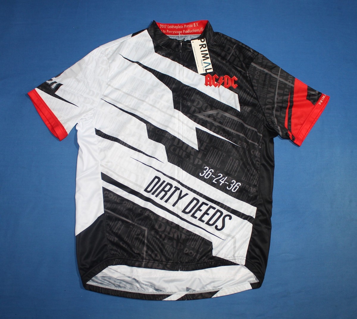 Primal 2017 AC/DC Cycling Jersey Dirty Deeds Bike Riding Training