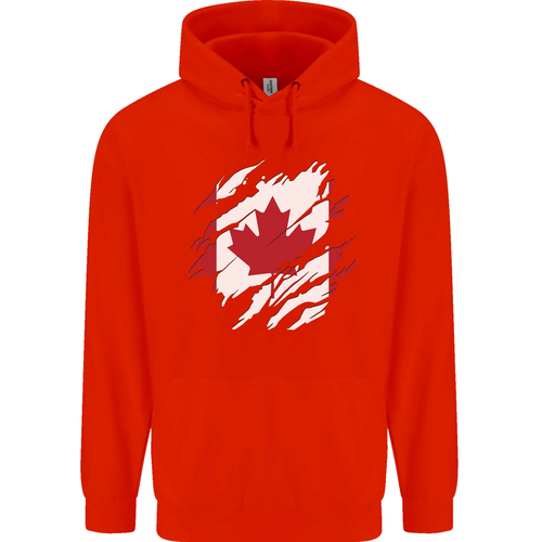 Torn Canada Flag Canadian Day Football Childrens Kids Hoodie - Picture 23 of 88
