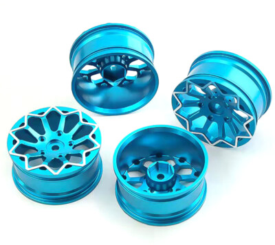 10 Spoke Alloy Wheel Set (4) for 1/10 Drift Racing W=26mm Offset 4.5mm ...