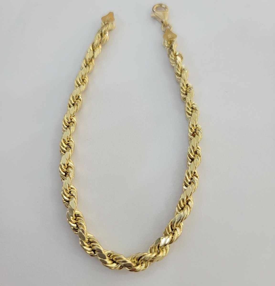 10K yellow gold 8.5-Inch 5.0mm Miami Cuban Chain with