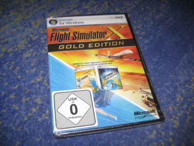 Microsoft Flight Simulator X Gold PC in DVD-Box deutsch mit Handbuch NEUWARE 