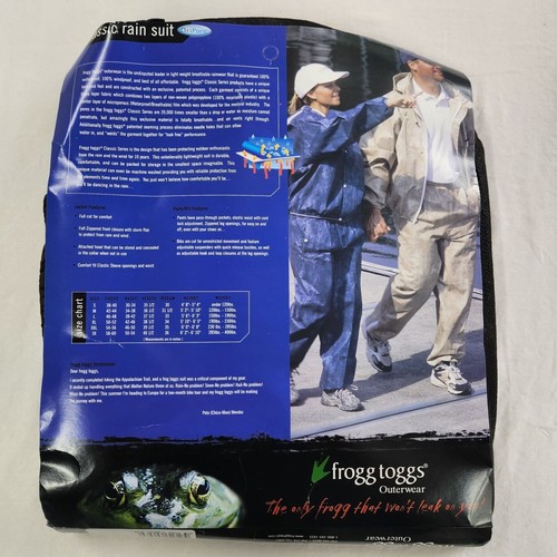 Frogg Toggs Pro Action Regular 2 pc Classic Rain Suit PA102-01 Hood Outerwear - Picture 7 of 16