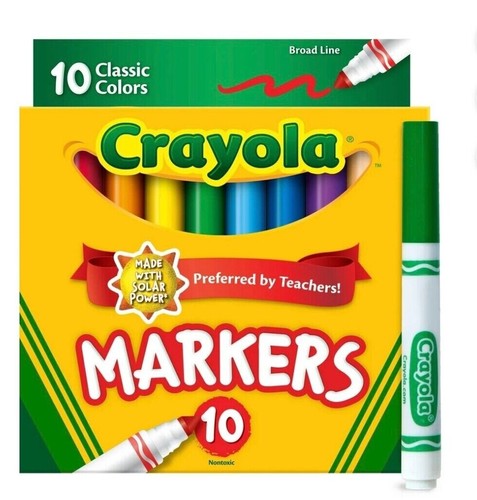 (6) 10-Color Packs Crayola BROAD LINE Classic Color Markers - 60 Markers Total!! - 第 2/4 張圖片