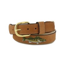 Zep-Pro Embroidered Leather Canvas Belt Freshwater WALLEYE belt size 32 42 44 46