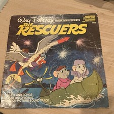 Vintage The Rescuers A Walt Disney Production Vinyl Vintage Record 1977 LP 