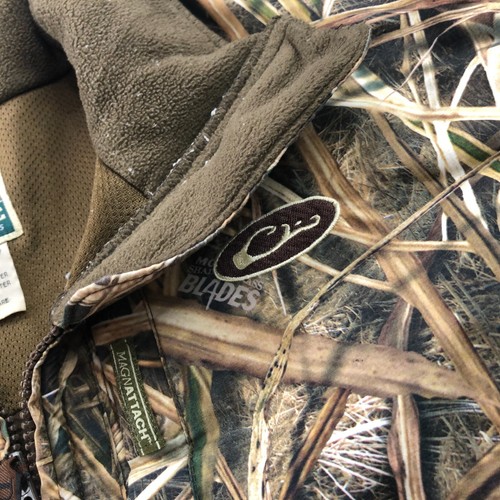 Drake Waterfowl Jacket Boys 12 Camouflage Full Zip Magnattach Shadow Grass - Picture 6 of 13