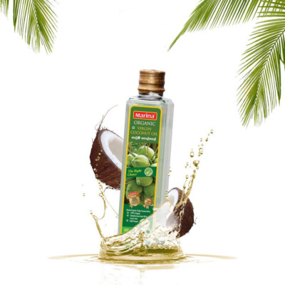 100% Organic Virgin Coconut Oil 375ml Glass Bottle - Cold Pressed -FREE SHIPPING