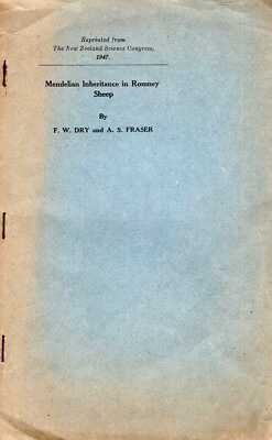 Dry, F W & Fraser, A S  MENDELIAN INHERITANCE IN ROMNEY SHEEP 1947 Paperback BOO