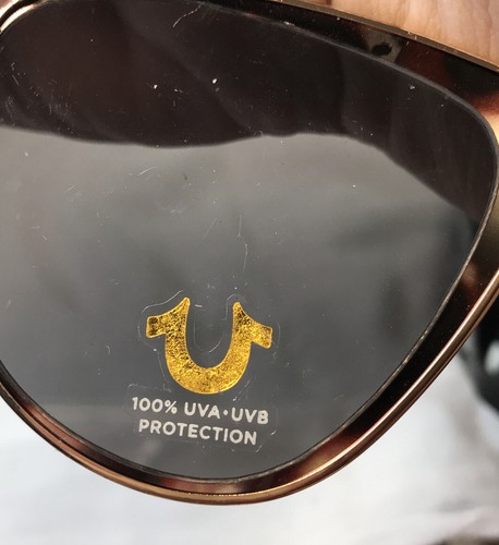 True Religion Sunglasses Gold Tone/ Tortoise Shell 100% UVA/UVB Protection. NEW! - Picture 2 of 10